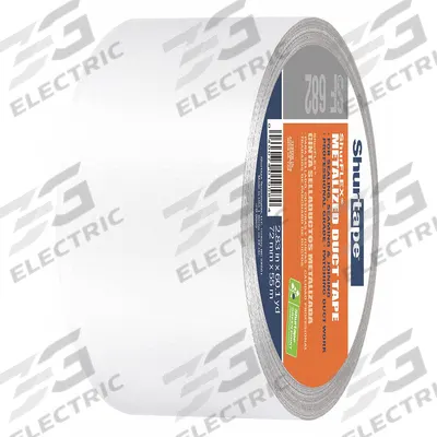 SHURTAPE Duct Tape: Medium Duty, Silver, 2 7/8 in Wd, 60 1/8 yd Lg, 10 mil Thick - General Purpose Duct Tape