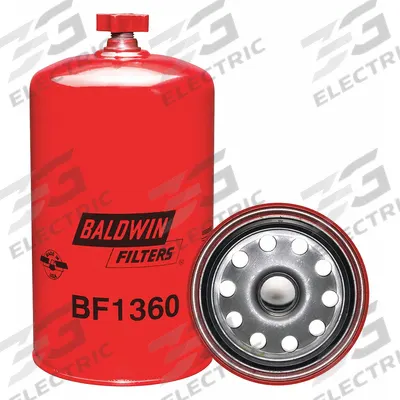 BALDWIN FILTERS Fuel Filter: Spin-On, 4 5/16 in Outside Dia, 1"-14 Thread Size, Cellulose - Spin-On Fuel Filters