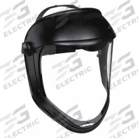 UVEX BY PIP Face Shield: Clear, Anti-Fog, Dielectric/Reusable, 14 1/4 in Visor Wd, 9 1/2 in Visor Ht (MPN S8510). Key specifications — Headgear Color: Black; Brand: UVEX BY PIP; Visor Material: Polycarbonate; Visor Features: Reusable.