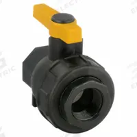 BANJO Manual Two-Way Ball Valve: 1 1/4 in, Polypropylene, Straight, FNPT x FNPT Union, Three-Piece (MPN SUV125FP). Key specifications — Brand: BANJO; Handle Type: Lever; Handle: Lever.