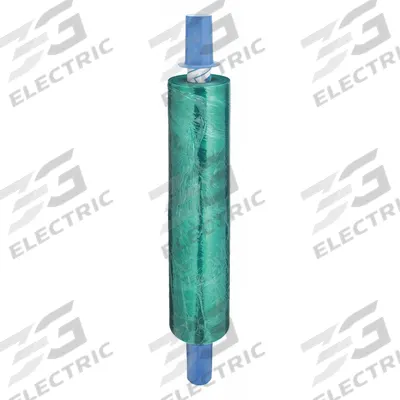 GOODWRAPPERS Stretch Wrap Film: 80 ga Gauge, 20 in Overall Wd, 1,000 ft Overall Lg, Green - Handle with Brake Stretch Wrap