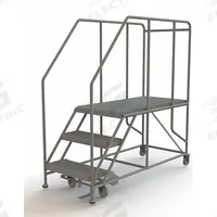 TRI-ARC Mobile Work Platform: 2.5 ft Platform Ht - Max, 24 in x 47 in, Steel, 800 lb Load Capacity (MPN WLWP132448SL). Key specifications — Mobility: Rolling; Brand: TRI-ARC; Color: Gray; Height Adjustability: Fixed Height; Includes Handrails: Handrails Included; Locking Mechanism: Foot-Activated Step Lock; Handrails: Includes Handrails.