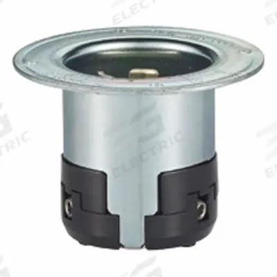 LEVITON Locking Inlet: Non-NEMA, Gray, 125/250V AC, 50 A, 3 Pole - General Purpose Inlets