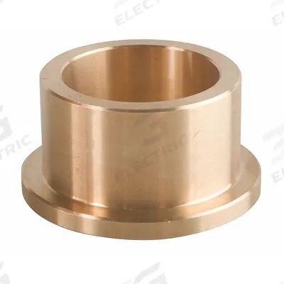 BUNTING BEARINGS Flanged Sleeve Bearing: Bronze, 40 mm Bore, 50 mm OD, 30 mm Lg - General Purpose Metallic Flanged Sleeve Bearings