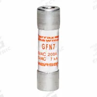 MERSEN Fuse: GFN Series, Midget, Time-Delay, 7 A, 250 V AC, 13/32 in x 1 1/2 in, Indicating (MPN GFN7). Key specifications — Series: GFN; Brand: MERSEN.