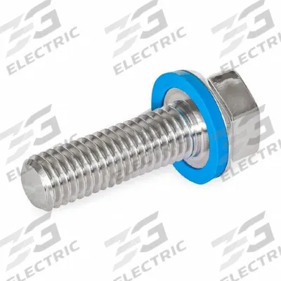 JW WINCO Hygienic Hex Head Screws: Stainless Steel, Fully Threaded, M16, 30 mm Fastener Lg - Low-Profile Hygienic Hex Head Screws with Sealing Washer