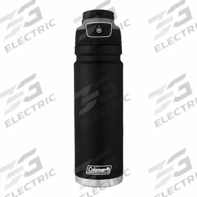 COLEMAN Water Bottle: 24 oz Capacity, Black, Stainless Steel, BPA-Free, 10 5/8 in Overall Ht - Insulated Stainless Steel Water Bottles