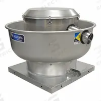 Upblast Exhauster: Direct Drive, Includes Drive Pack, 13 1/2 in Wheel, 2,100 cfm, ODP, 3/4 hp, 1-ph (MPN ALX135-UD075EC). Key specifications — Brand: CANARM; Base Shape: Square; Assembly: Assembled; Motor Enclosure: Open Dripproof; Motor Type: Electronically Commutated; Nameplate Voltage: 115/208-230V AC; Mounting Location: Roof and Wall; For High-Static Pressure Applications: Yes.