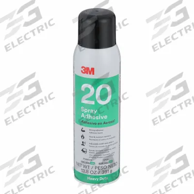 3M Spray Adhesive: 20, Gen Purpose Bonding & Repair, 13.8 oz, Aerosol Can - General Purpose Spray Adhesives