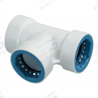 HYDRORAIN Tee: 1" Push x 1" Push x 1" Push, ABS Plastic, 150 psi Max Working Pressure, 2.13 in Wd (MPN 08672). Key specifications — Connection: 1" Push x 1" Push x 1" Push; Material: ABS Plastic; Product Type: Tee.