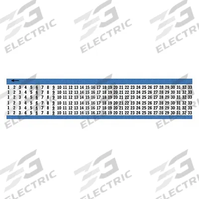 BRADY Wire Marker: 1 to 33, Black on White, 825 Labels, Vinyl Cloth, -40°F to 176°F - Preprinted Wire Marking Label Sheets