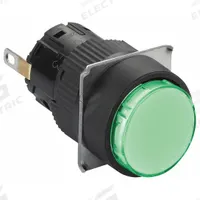SCHNEIDER ELECTRIC Pilot Light: 16 mm Panel Mounting Hole Dia, LED, Green, XB6E (MPN XB6EAV3BP). Key specifications — Brand: SCHNEIDER.