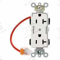 LEVITON Plugs and Receptacles: Duplex, 5-20, White, 125V AC, 20 A, 2 Pole / 3 Wire (MPN M1636-2SW)