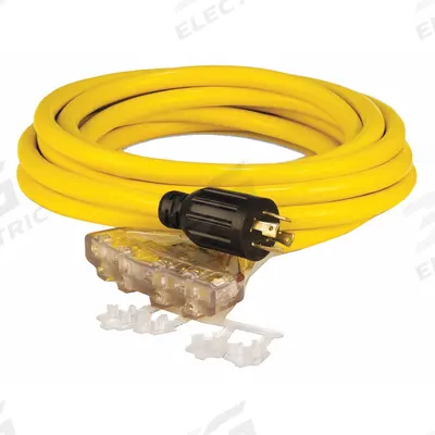 CHAMPION POWER EQUIPMENT Generator Extension Cord: Extension Cord, 25 ft Cord Lg, 125/250V AC - Power Cords
