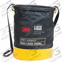 DBI-SALA Bucket: Hand Tools/Power Tools/Small Parts, Carabiner, Drawstring, 15 in Ht, Container (MPN 1500139). Key specifications — Color: Yellow; Tethering Component: Container; Tool End Connection: Carabiner; Tool Holder Type: Bucket; Sub-brand: Fall Protection for Tools and Objects; Closure Type: Drawstring; For Tool Type: Power Tools; Material: Vinyl.