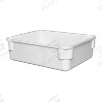 MOLDED FIBERGLASS Nesting Tote: 1.3 gal, 11 3/8 in x 9 1/4 in x 3 3/8 in, -60°F to 250°F, White (MPN 9401085269). Key specifications — Material: Composite; Brand: MOLDED FIBERGLASS; Includes Lid: Lid Not Included; Container Wall Type: Solid.
