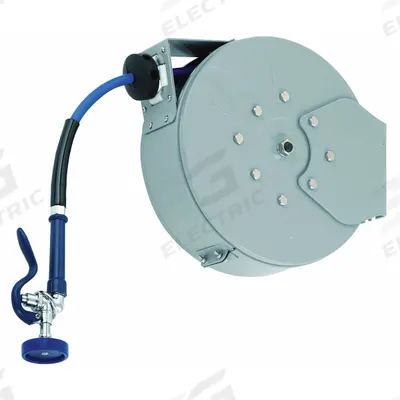 T&S BRASS Pre-Rinse Sprayer: Steel, Epoxy Coated, 16 7/16 in Overall Lg, 3/8" Connection Size - Faucet Sprayers
