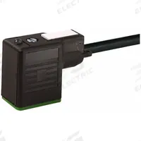 MURRELEKTRONIK Cordset: MSUD BI Female Right Angle x Bare Wire, 3 m Cable Lg, PUR, Black, 3 Pins (MPN 7000-11081-6360300). Key specifications — Wire Size: 18 AWG; Brand: MURRELEKTRONIK; Cable Jacket Color: Black; IP Rating: IP67.