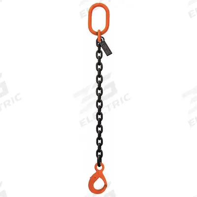 STREN-FLEX Chain Sling: 3/8 in Chain Trade Size, 100 Chain Grade, Latching Hook, Alloy Steel - Grade-100 Single-Leg Chain Slings