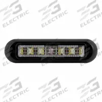 MAXXIMA Surface Mount Emergency Warning Light: Emergency Vehicle Area Light, Blue/Red/White, Clear (MPN M20494RWB-TC). Key specifications — Brand: MAXXIMA; Lens Color: Clear; Number of Flash Patterns: 28; Operating Voltage: 12/24V DC.
