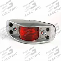GROTE Clearance Marker Lamp: Clearance Light, Incandescent, Rectangular, Red, Bracket/Grommet (MPN 46282). Key specifications — Lens Color: Red; Brand: GROTE; Electrical Connection: Blunt Cut Wires; Lighting Technology: Incandescent; Mount Type: Bracket; SAE Lens Code: P2.