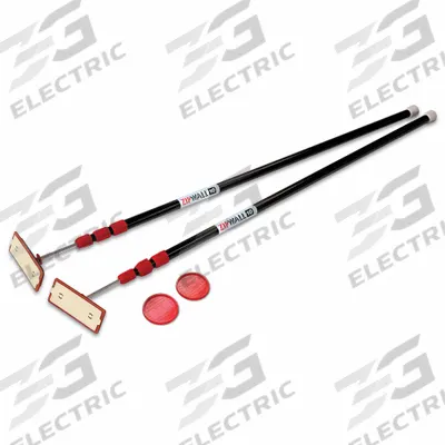 ZIPWALL Dust Barrier System: Telescoping Pole, Telescoping, 4.16 ft Min Extension Ht - Dust Barrier Poles