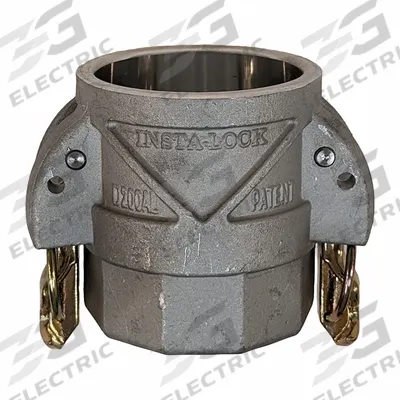 CONTINENTAL Cam and Groove Coupling: 3 in Coupling Size, 3 in Hose Fitting Size, 3 in -8 Thread Size - Type D Aluminum Cam & Groove Fittings