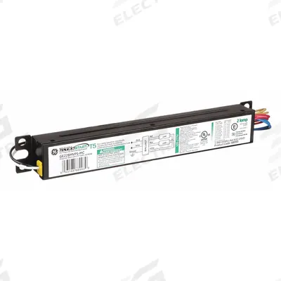 GE LAMPS Fluorescent Ballast: 120 to 277V AC, 2 Lamps Supported - Programmed Rapid Start Electronic Fluorescent Ballasts