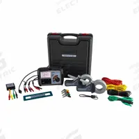 MEGGER Earth Ground Resistance Tester: 0.01 ohm to 20,000 ohm, CAT IV, IP30, Digital, 3 V, No Output (MPN DET4TC2 + Clamps (MCC + MVC)). Key specifications — IP Rating: IP30; Test Current: 4.5 mA, 0.45 mA, or 0.045 mA; Test Voltage: 3 V; Brand: MEGGER.