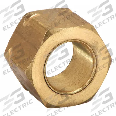 APPROVED VENDOR Compression Fitting Nut: 1/2 in OD Fitting Size, Compression - Low-Lead Standard Sleeve Brass Compression Fitting