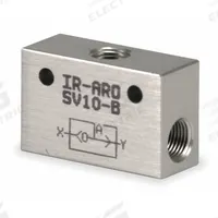 ARO Shuttle Valve: 1/4 in NPT, 10 psi to 200 psi, Aluminum (MPN SV20-C). Key specifications — attr1086980: ARO; attr1086979: Aluminum; attr1086978: SV20-C.