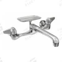DOMINION FAUCETS Straight Kitchen Faucet: Silver, Brass, Widespread, Wall, 2 Mounting Holes, Chrome (MPN 77-8600). Key specifications — Series: Silver; Brand: DOMINION FAUCETS.