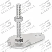 JW WINCO Male-End Leveling Mount: Swiveling Stud, 3/8"-16 Thread Size, 3,147 lbf Capacity (MPN 43-50-3/8X16-100-D0-SK). Key specifications — Finish: Plain; Base Shape: Teardrop; Load Capacity: 3,147 lbf; Mounting Holes: Mounting Holes Included; Includes: Nut; Hex Size: 11/16 in.