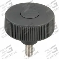 Hand Knob: Knurled, Plastic w/ SS Thread, M10 Thread, 20 mm Thread Lg, 63 mm Dia, Gray (MPN K0261.5310X20). Key specifications — Brand: KIPP; Color: Gray.
