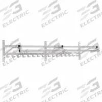GLARO Wall-Mount Garment Rod: 24 Hooks, 7 in Overall Ht, 72 in Overall Wd, 13 in Overall Dp, Silver (MPN 8000C-72). Key specifications — Color: Silver; Finish: Satin Polished; Material: Aluminum.