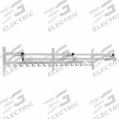 GLARO Wall-Mount Garment Rod: 24 Hooks, 7 in Overall Ht, 72 in Overall Wd, 13 in Overall Dp, Silver (MPN 8000C-72). Key specifications — Color: Silver; Finish: Satin Polished; Material: Aluminum.