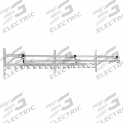 GLARO Wall-Mount Garment Rod: 24 Hooks, 7 in Overall Ht, 72 in Overall Wd, 13 in Overall Dp - Wall-Mount Coat Hooks