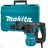 MAKITA Rotary Hammer: SDS-Plus Chuck, L-Shape, 1 3/16 in Concrete Capacity, 2.9 ft-lb (MPN HR3001CK). Key specifications — attr68352: Hammer & Rotate; attr68318: 0 to 4,500 bpm; attr113044: (1) Bare Tool; attr68378: 120V AC; attr68313: MAKITA.