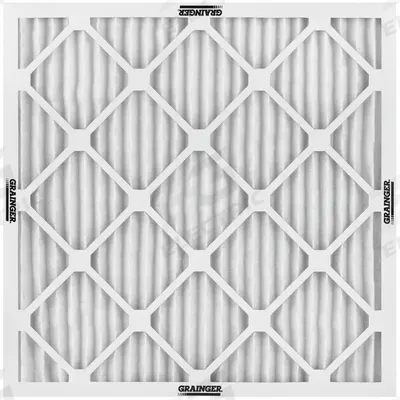 GRAINGER Pleated Air Filter: 24 in x 24 in x 1 in, MERV 8 - MERV 8 Pleated Air Filters