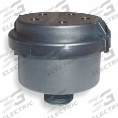 SOLBERG Filter Silencer: 3/8 in (M)NPT Inlet Size, 6 cfm, 2.25 in Overall Ht, 2.62 in Outside Dia (MPN PS-04-038). Key specifications — attr60071: PS-04-038; attr60074: SOLBERG.