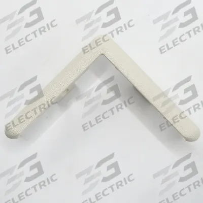 ACROVYN End Cap: End Cap, PETG, Eggshell, 3 in Leg Wd, 1/4 in Overall Ht - PETG Clip-On Corner Guard Caps