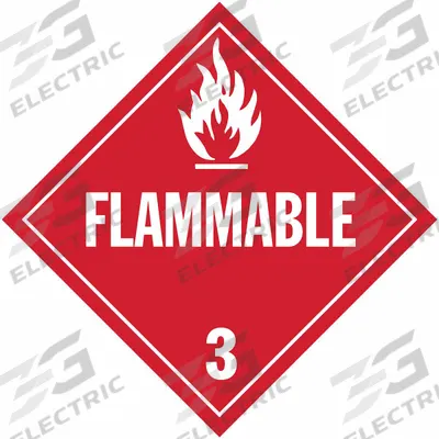 STRANCO Container Placard: Flammable, 10 3/4 in x 10 3/4 in, 10 3/4 in Label Ht - Class 3: Flammable Liquids