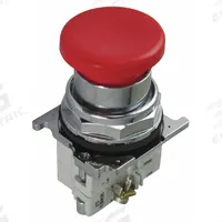 EATON Mushroom Head Push Button: Non-Illuminated, Mushroom Head Profile, Metallic, 30 mm, 1NO (MPN 10250T122-53). Key specifications — Brand: EATON; Action: Momentary; Series: 10250T; Push Button Material Type: Metallic.
