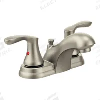 CLEVELAND FAUCET GROUP Bathroom Faucet: Cornerstone, Metal, Brushed Nickel Finish, 1.5 gpm Flow Rate (MPN 40225BN). Key specifications — Includes: Cartridge; Brand: CLEVELAND FAUCET GROUP; Series: Cornerstone.