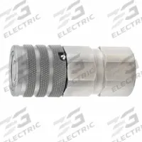 PARKER Body Assembly Coupling: 3/4 in, Steel, 28 g/min Max. Flow Rate, Push-to-Connect, Female NPSF (MPN FF-751-12FP). Key specifications — Coupling Locking Type: Push-to-Connect; Body Material: Steel; Thread Size: 3/4"-14; Brand: PARKER.