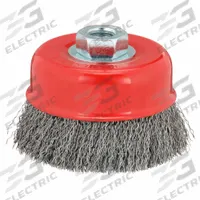 APPROVED VENDOR Cup Brush: Crimped Steel, 4 in Dia, 0.014 in Fill Dia, 5/8"-11 Arbor (MPN 66252839121). Key specifications — Brand: APPROVED VENDOR; Bristle Type: Crimped Wire; Connection Size & Type: 5/8"-11 Arbor Hole.