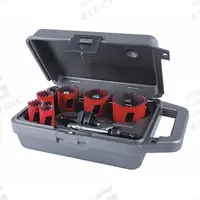 MORSE Hole Saw Kit: 8 Pieces, 1 15/16 in Max. Cutting Dp, Bi-Metal, 5/6 Teeth per Inch (MPN MHS04P). Key specifications — attr1098178: 5/6; attr1098172: MORSE.