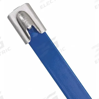 PANDUIT Cable Tie: 14 1/2 in Nominal Lg, 4 in Nominal Max. Bundle Dia., 0.31 in Wd - Coated 316 Stainless Steel Cable Ties
