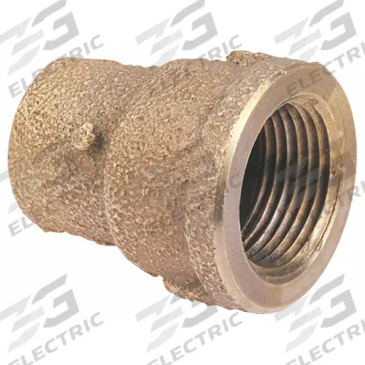 NIBCO Sweat Fitting Adapter: 1/2 in CTS x 1 in Pipe, Cup x FNPT, Bronze (MPN 703R-LF 1/2X1) - Low-Lead Cast Copper & Bronze Tube Fittings