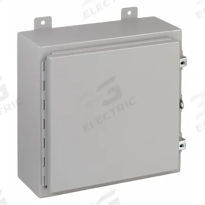 WIEGMANN Enclosure: Steel, 30 in x 30 in x 8 in, NEMA 12/13, Solid Cover - Steel Dust-Tight Enclosures